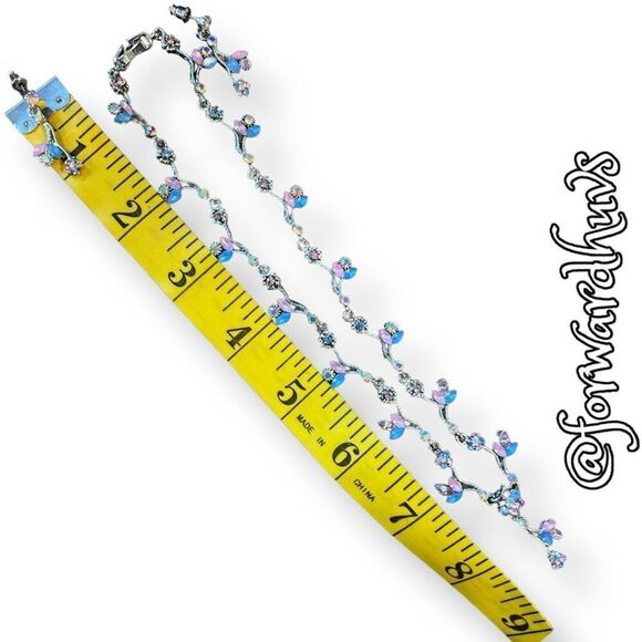 Cosplay Princess Style Necklace & Earring Set | Magical Pink & Blue - Picture 11 of 12